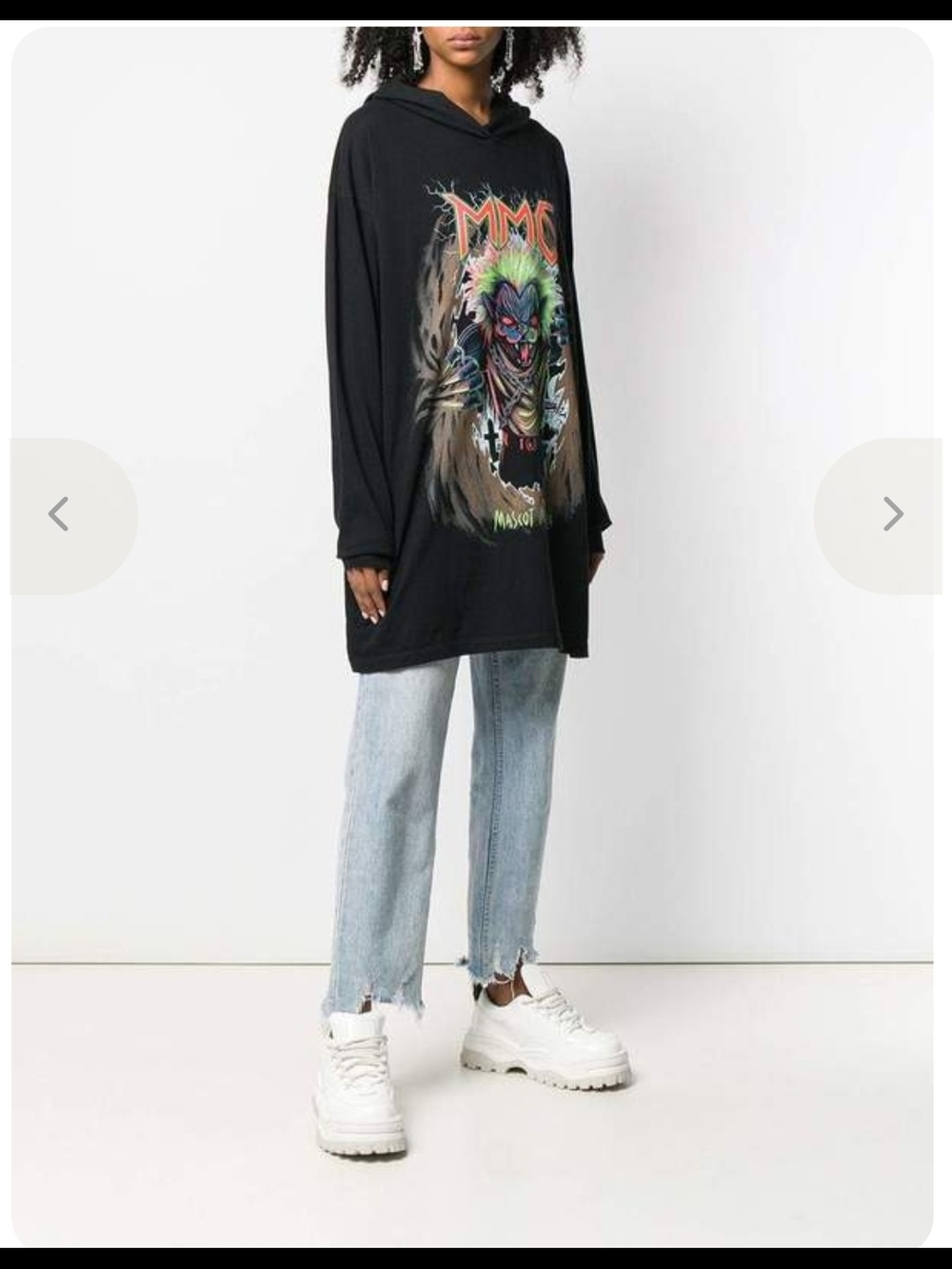 Maison Margiela MM6 Black Oversized Hoodie Dress